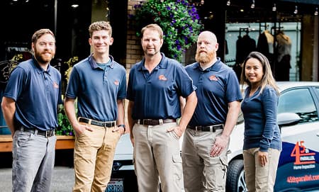 A team photo of 45th Parallel Home Inspection to illustrate home inspections.